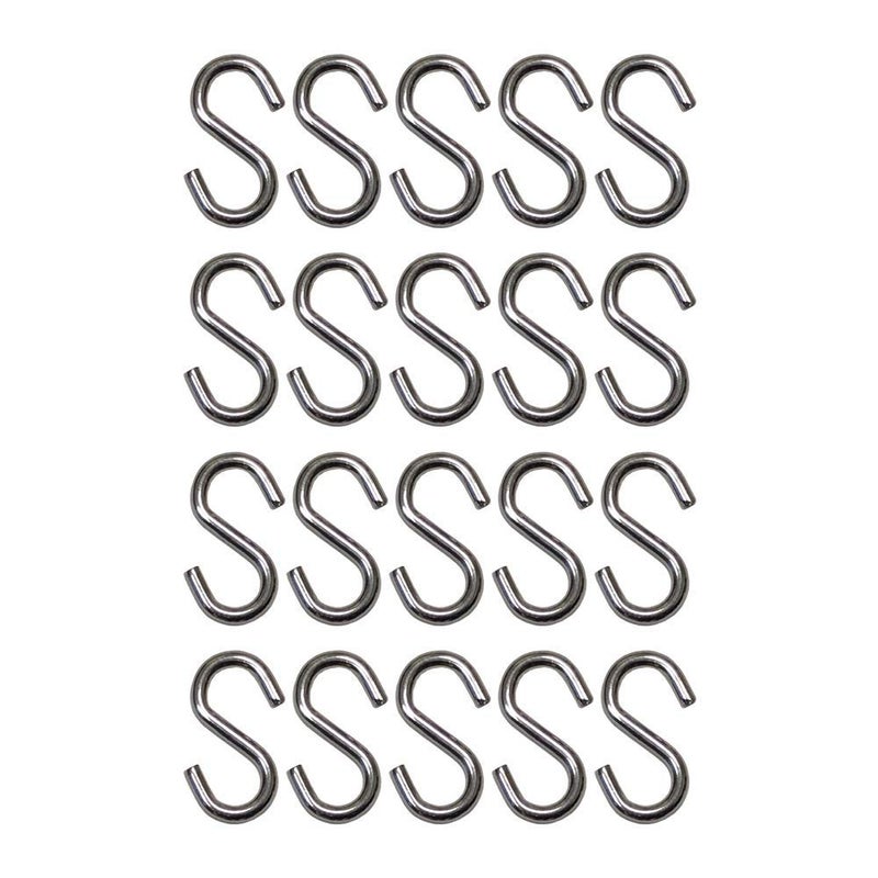 Tri Surge S Hook - Marine Grade 316 Stainless Steel 1.56" Long, 5/32" Thick Metal Hook for Hanging and Utility Use (100) S-Gancho - Image 1